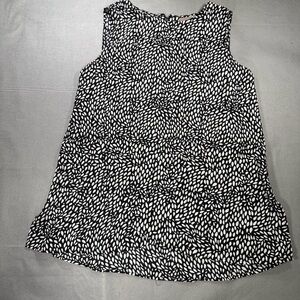 Chico's Black and White Patterned Sleeveless Blouse